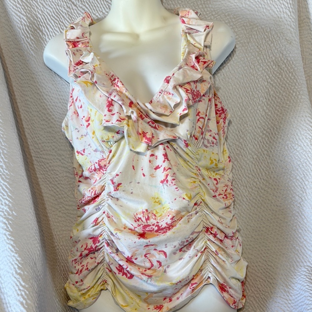 Cabi Floral Ruffle Women's Top